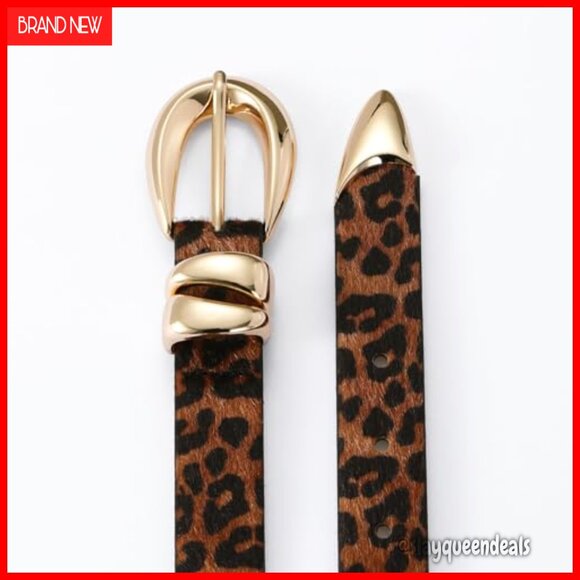 Leather Belt Gold Buckle Women\'s Fashion Belt for Jeans Dresses main image 7